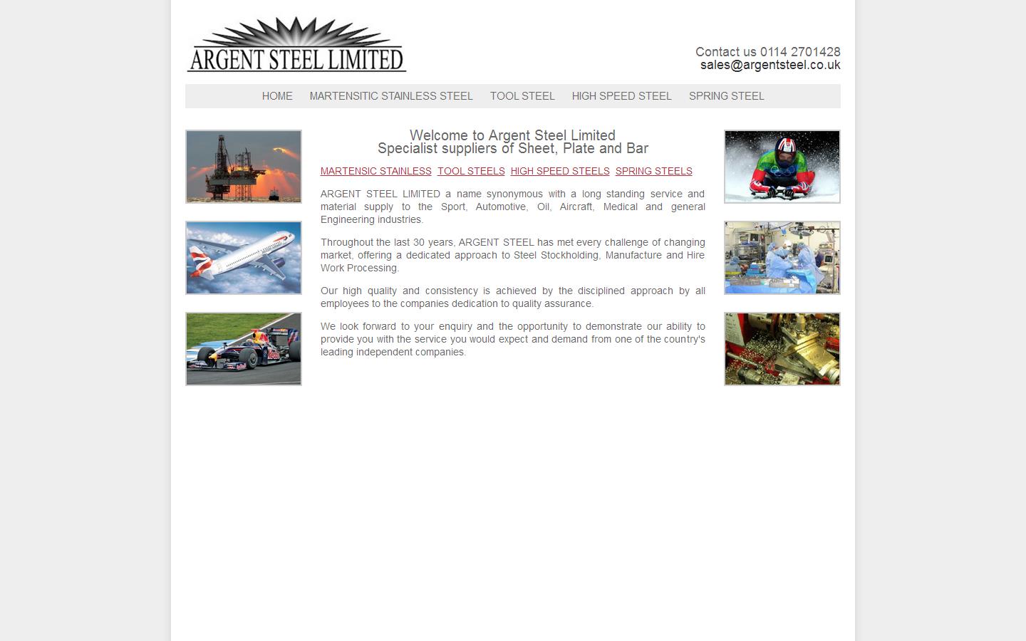 Argent Steel Ltd Website