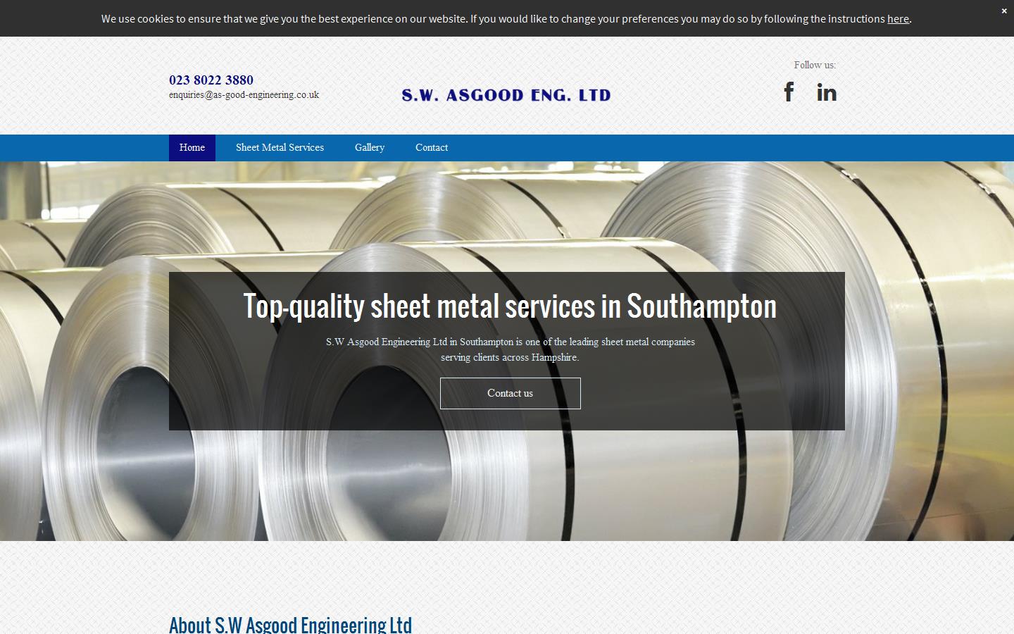 S W Asgood Engineering Ltd Website