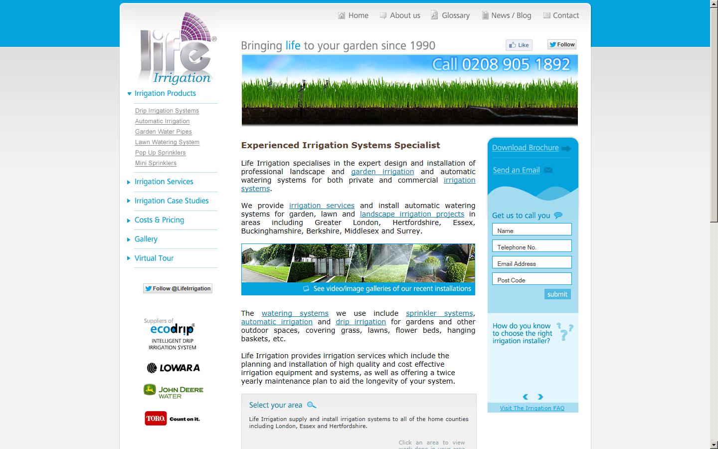 Life Irrigation Website