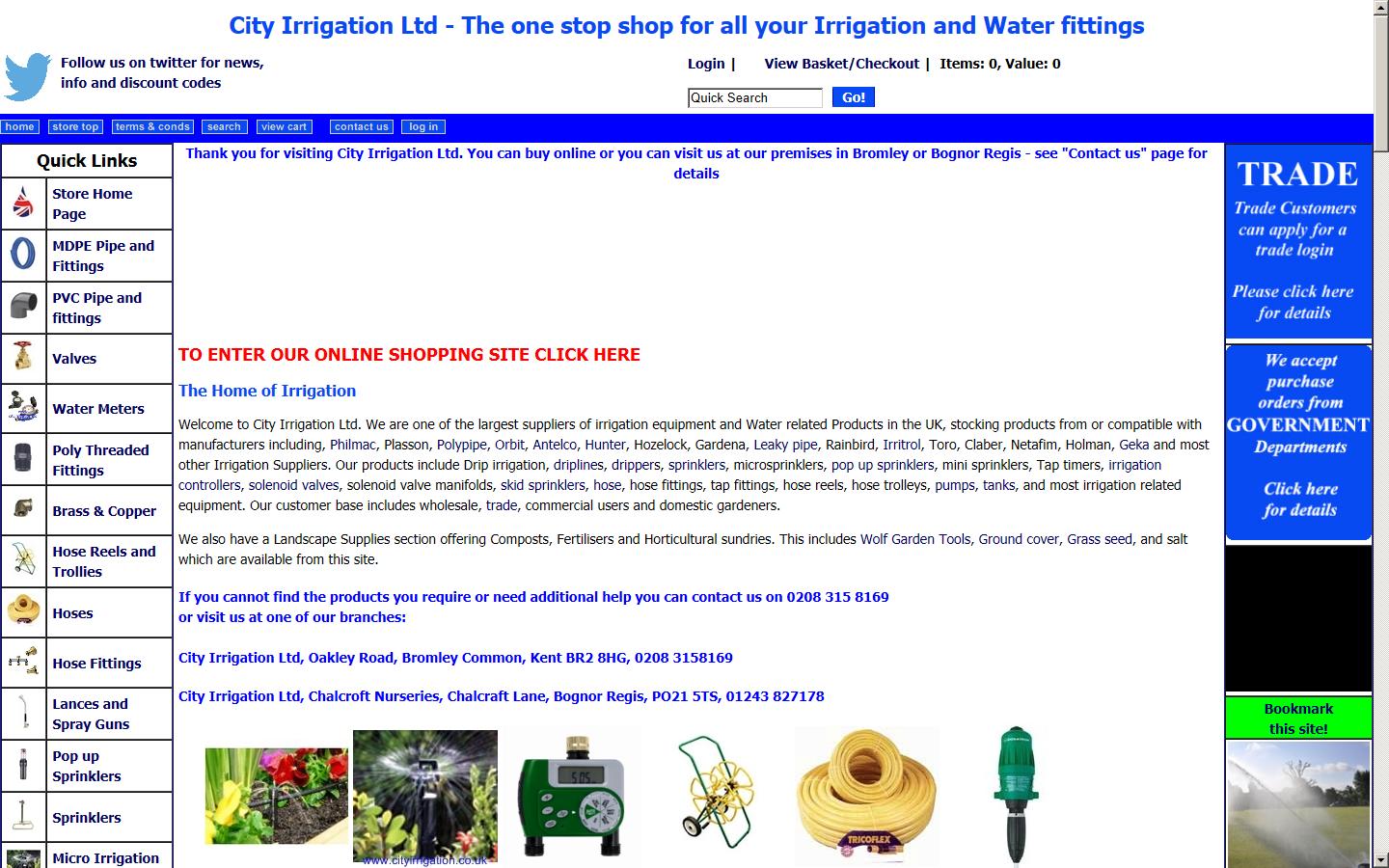 City Irrigation Ltd Website