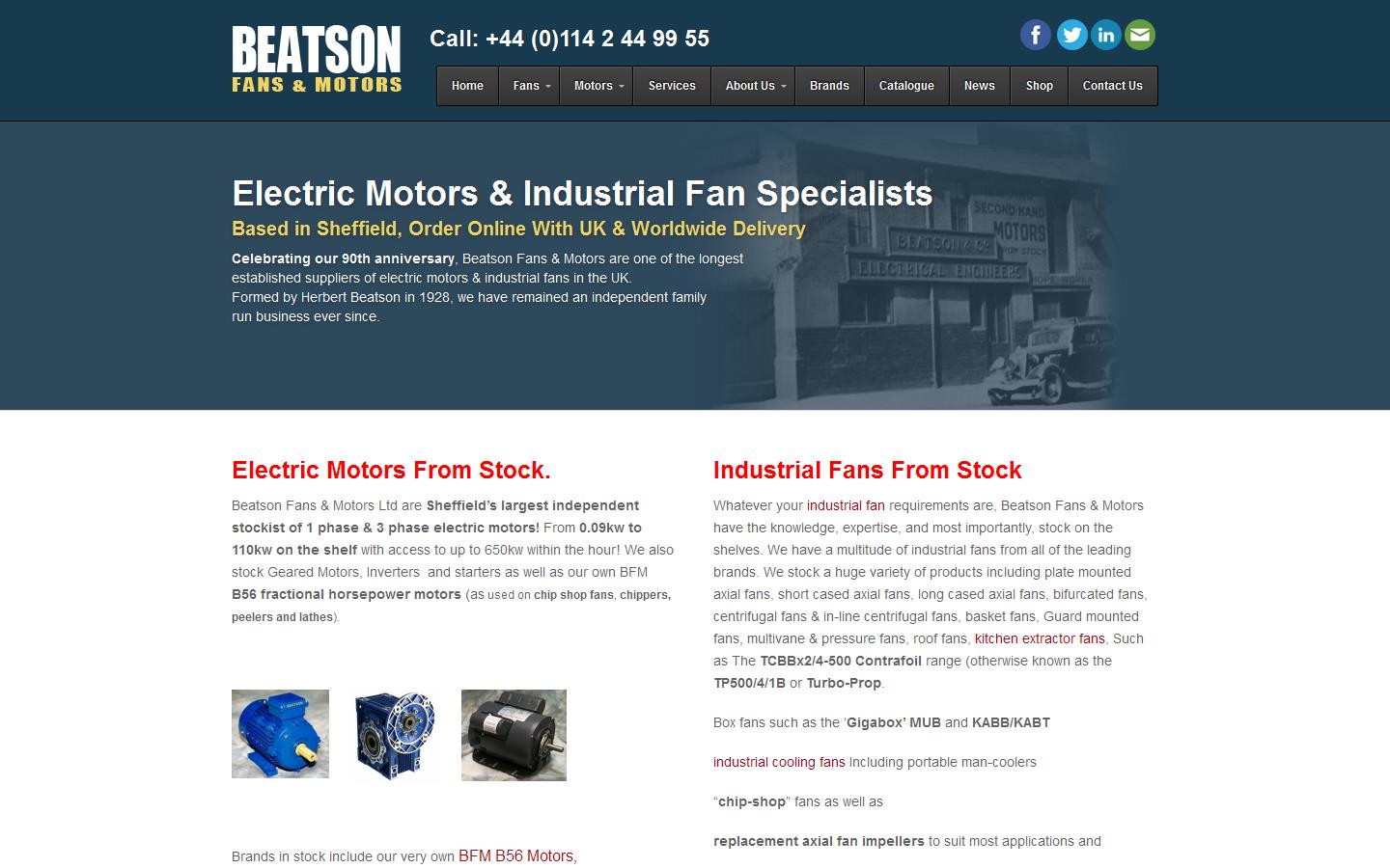 Beatson Fans & Motors Website