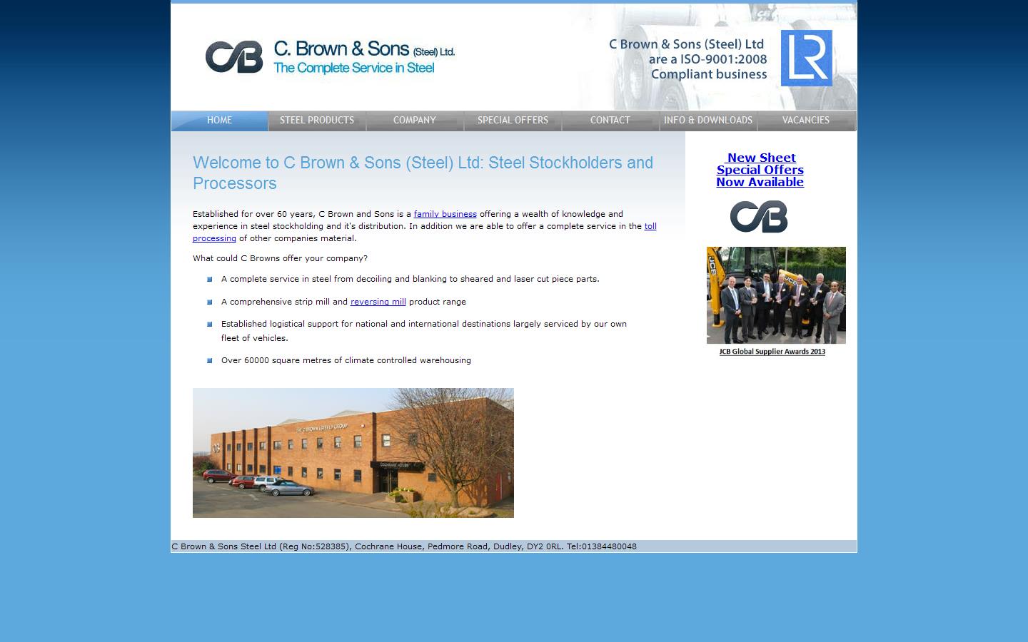 C Brown & Sons Steel Ltd Website
