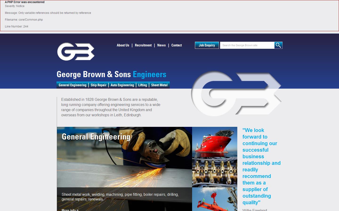 George Brown & Sons Website