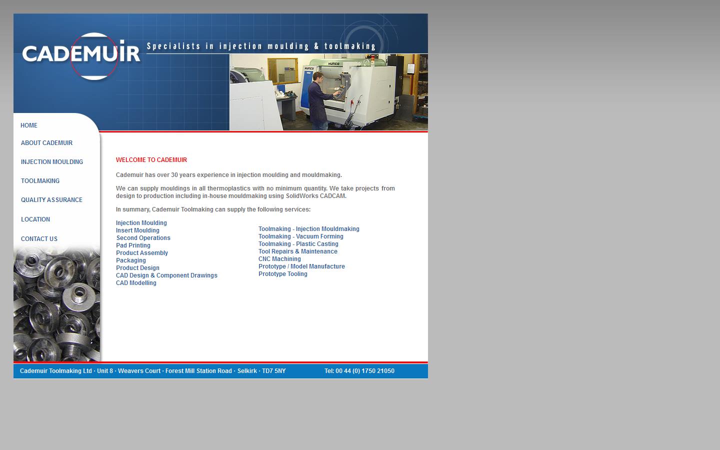 Cademuir Toolmaking Ltd Website