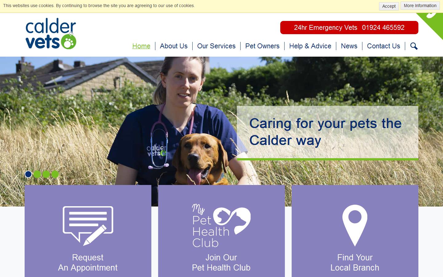 Calder Vets Ltd Website