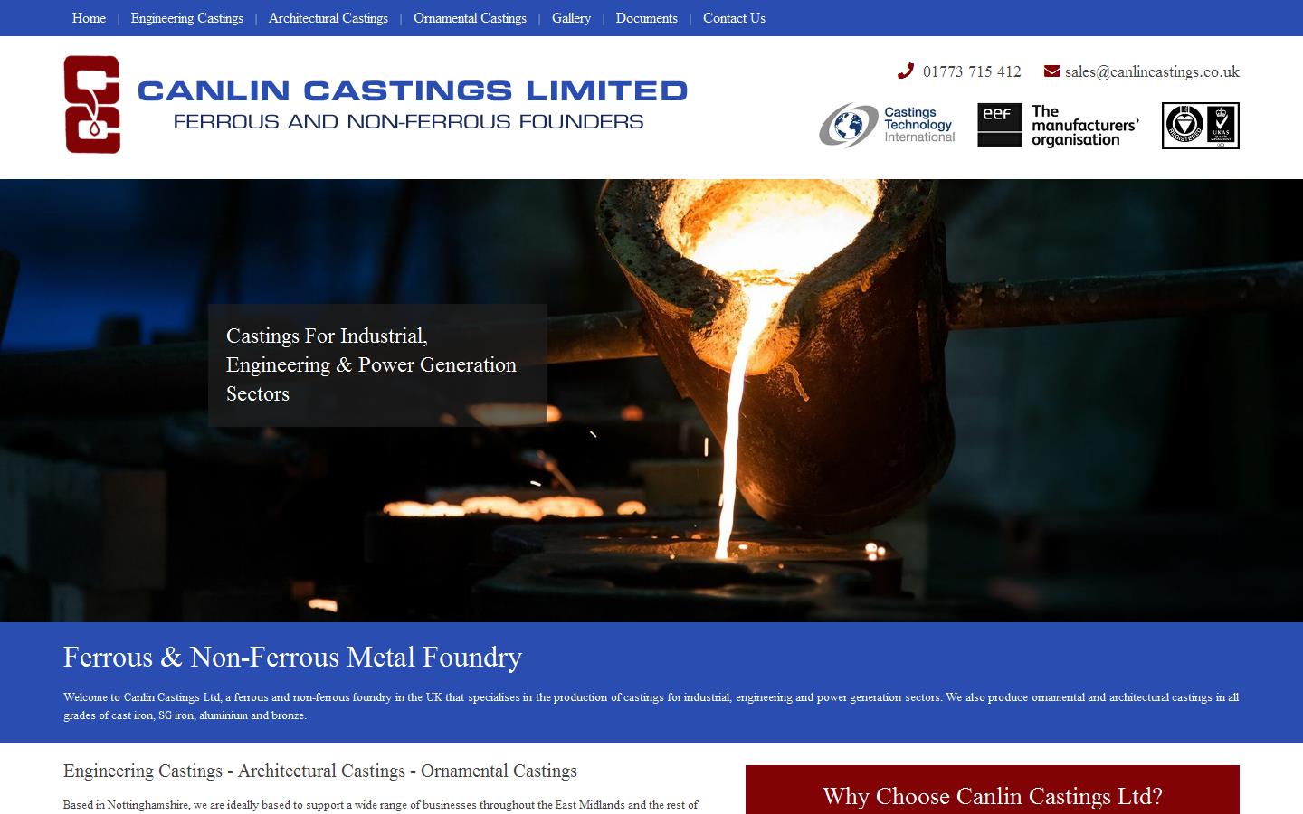 Canlin Castings Ltd Website