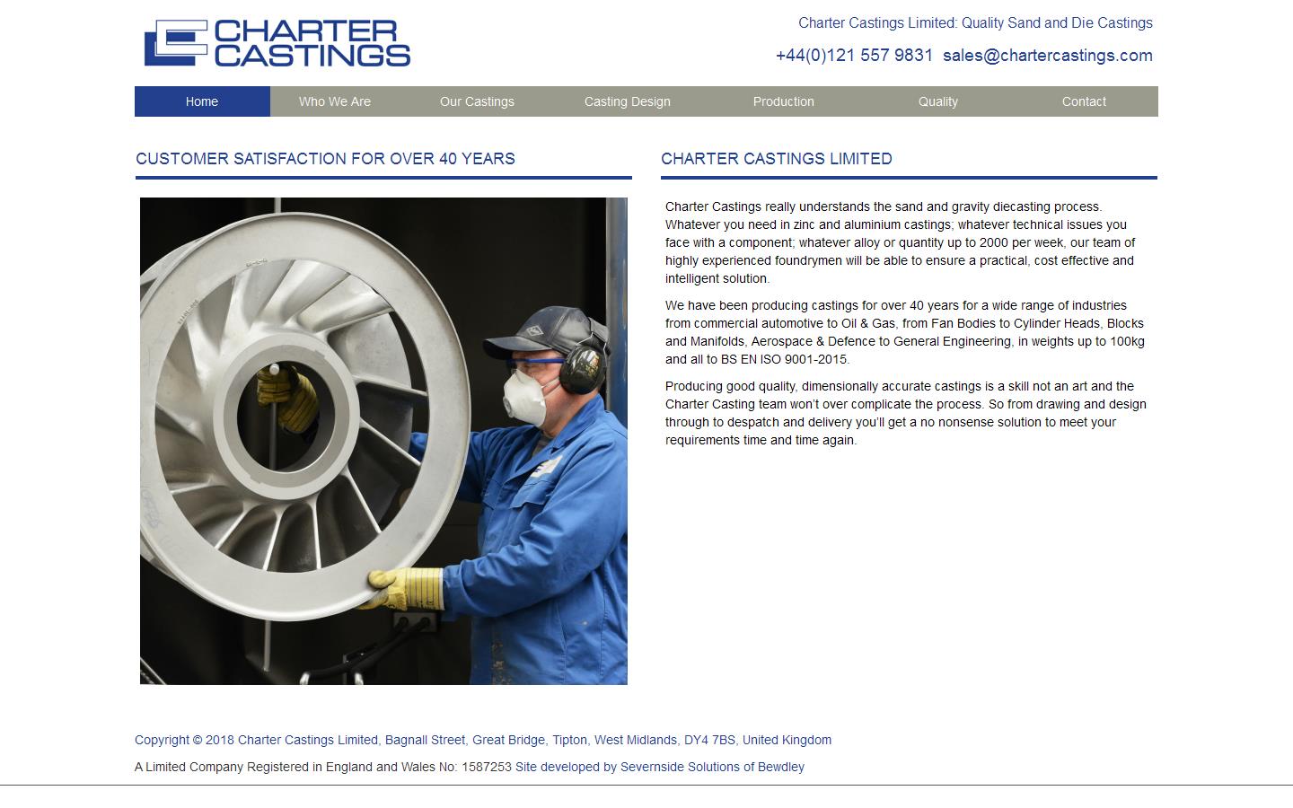 Charter Castings Ltd Website