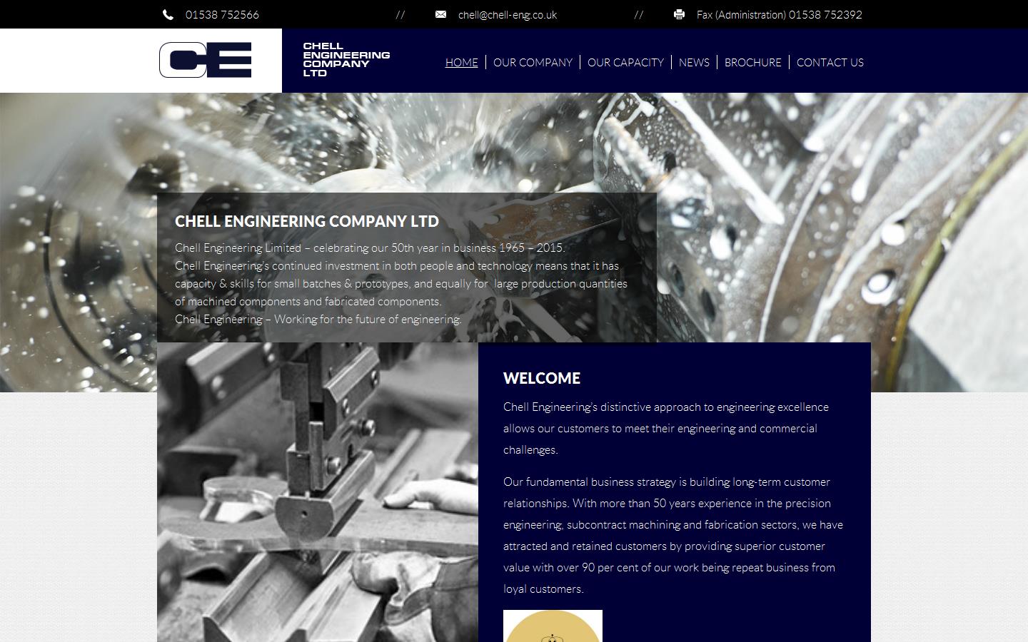 Chell Engineering Co. Ltd Website