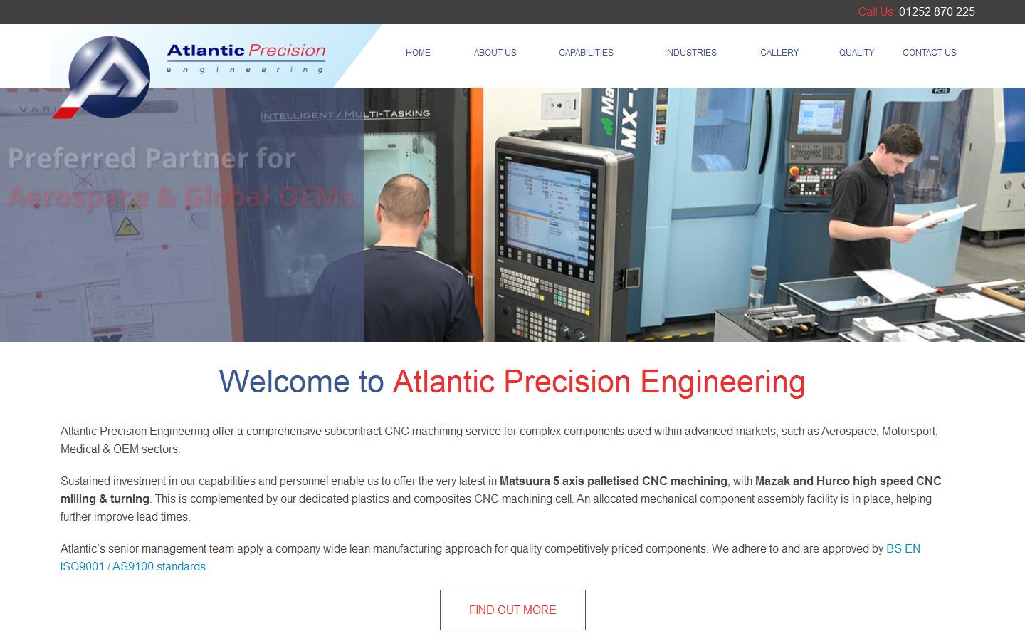 Atlantic Precision Engineering Website