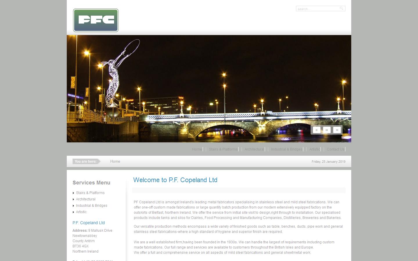 P F Copeland Ltd Website