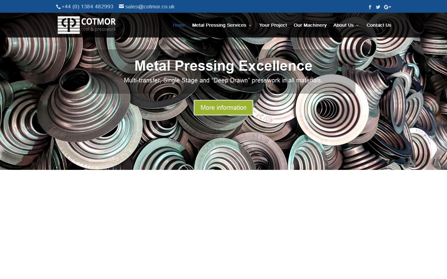 Cotmor Tool & Presswork Co. Ltd Website