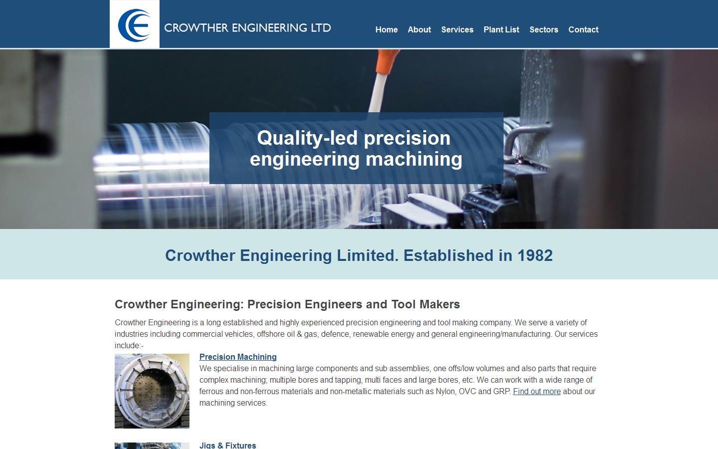Crowther Engineering Ltd Website