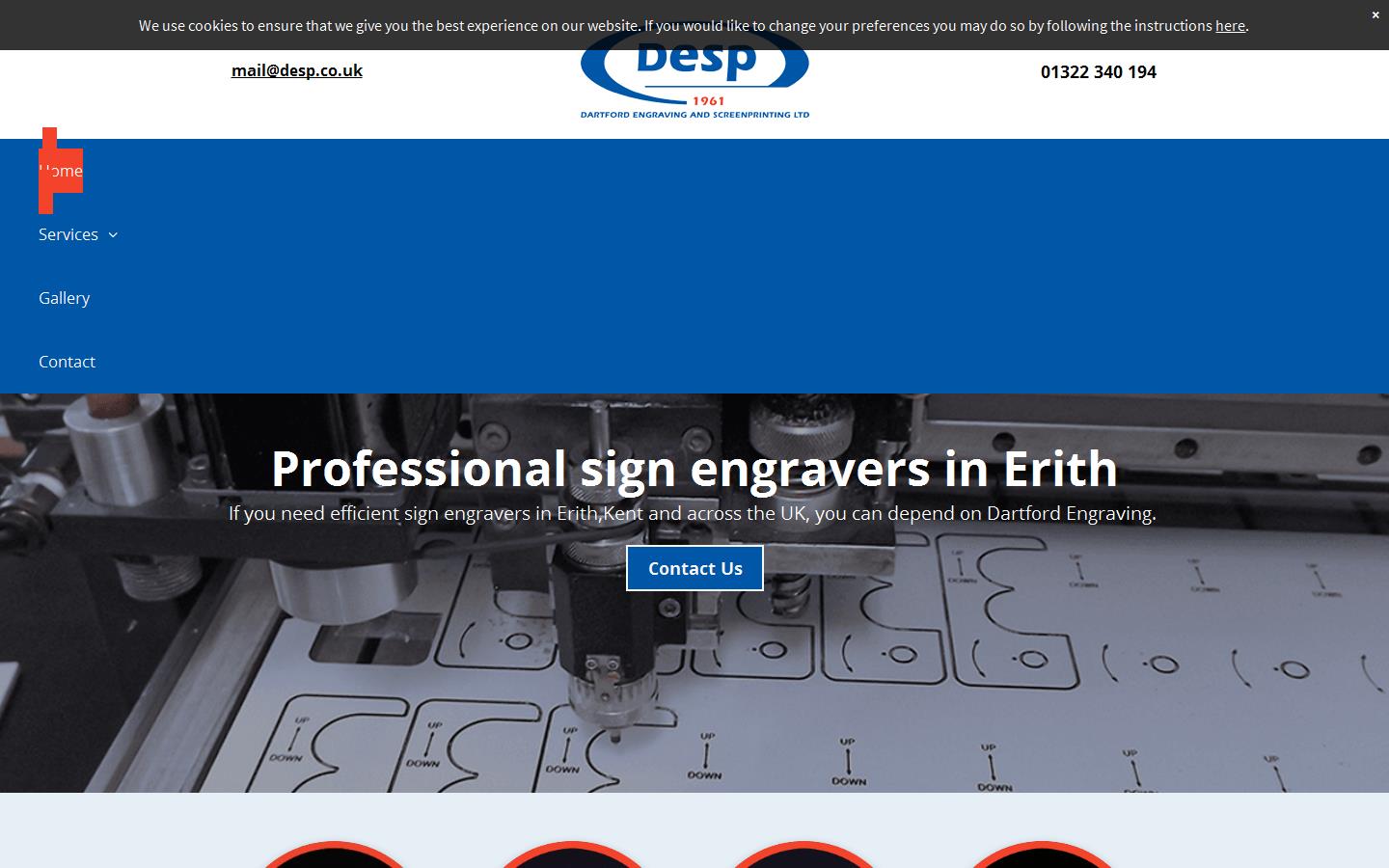 Dartford Engraving & Screen Printing Ltd Website