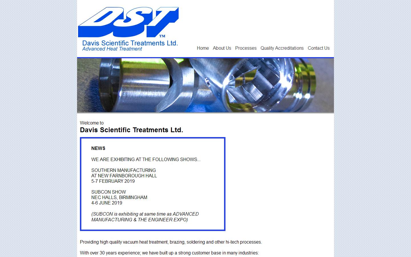 Davis Scientific Treatments Ltd Website