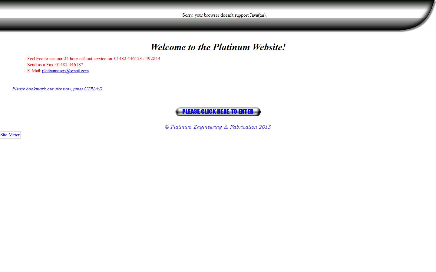 Platinum Engineering & Fabrications Ltd Website