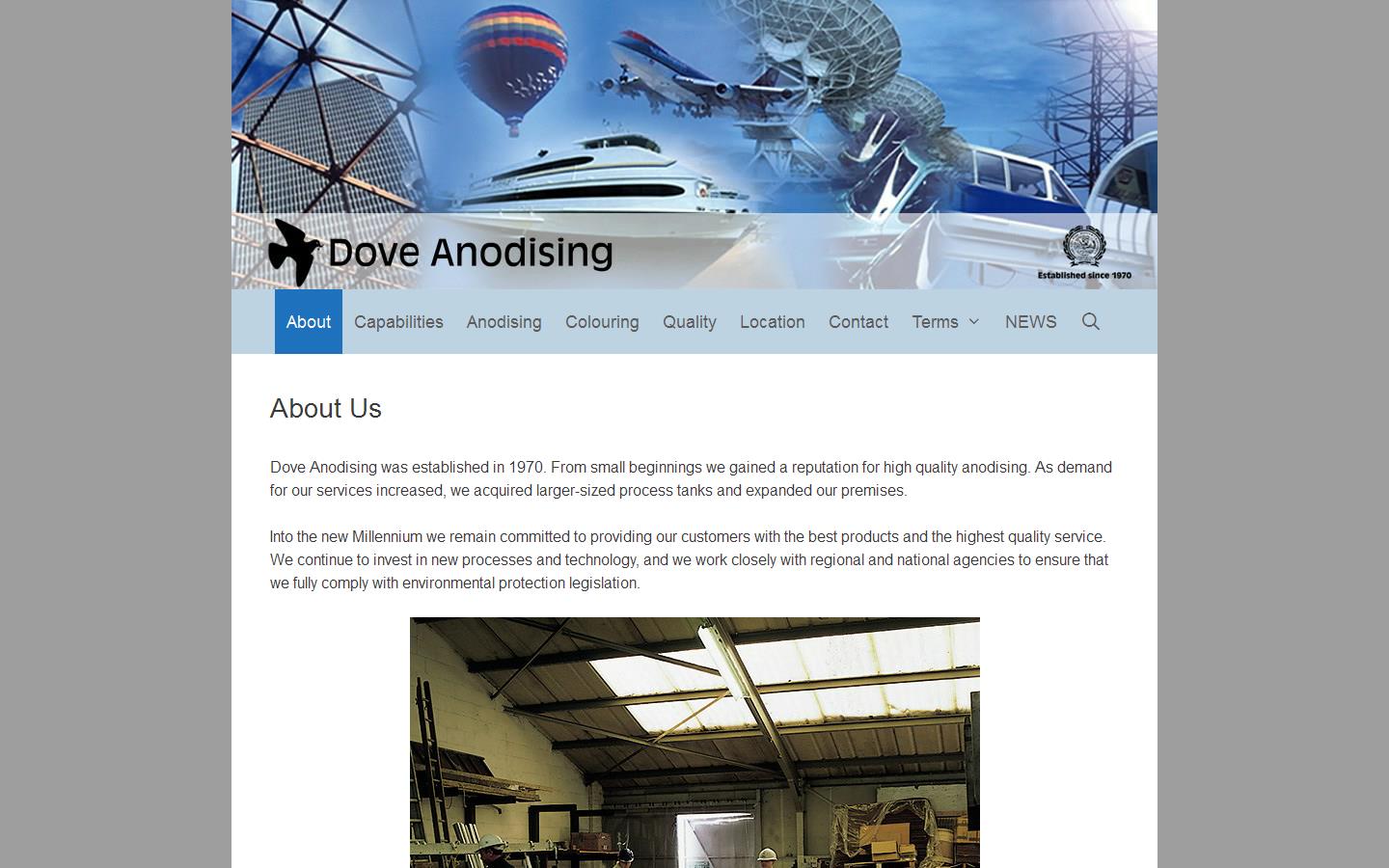 Dove Anodising Website
