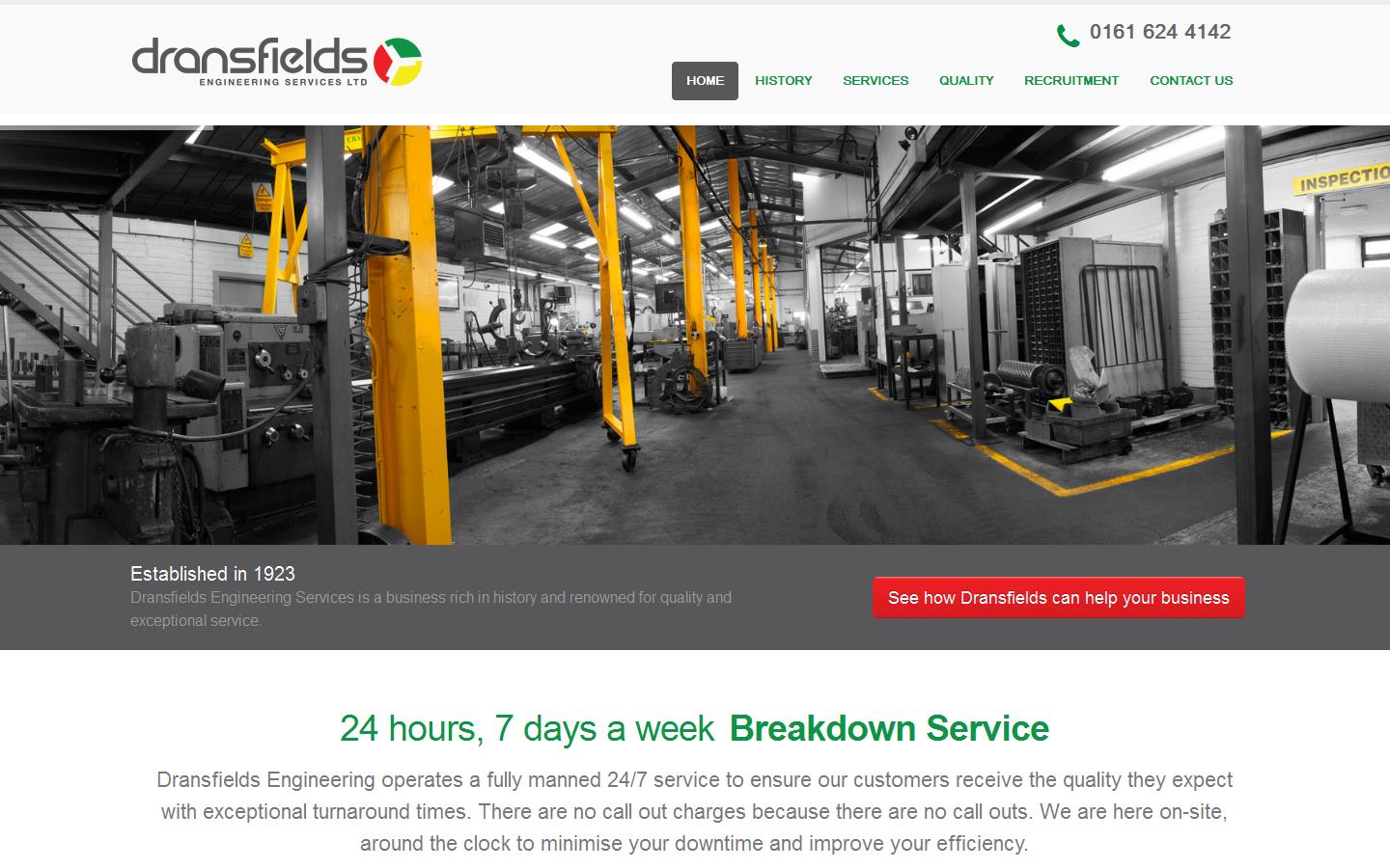 Dransfields Engineering Services Ltd Website