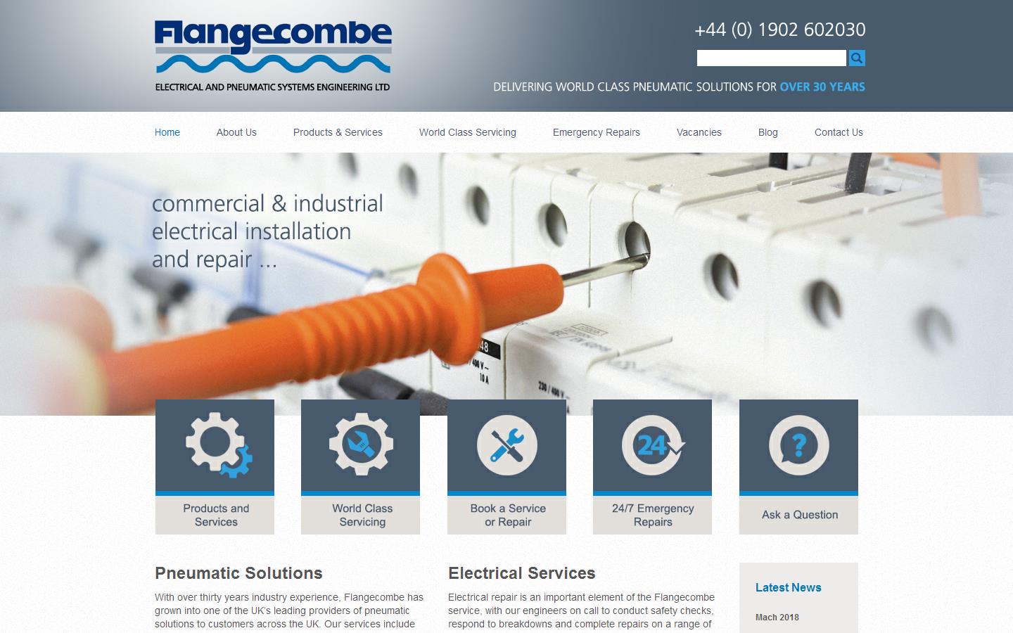 Flangecombe Ltd Website