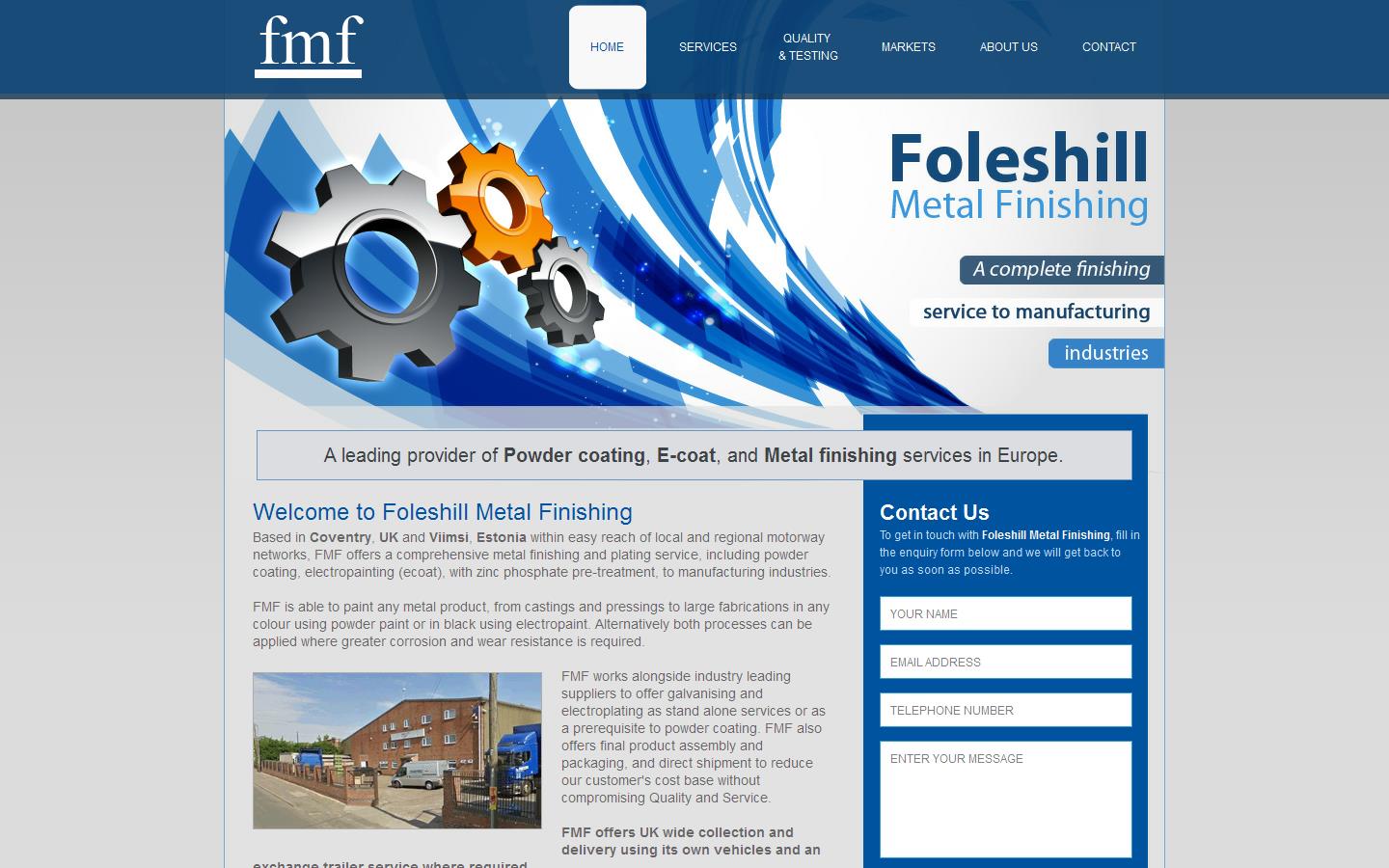 Foleshill Metal Finishing Website
