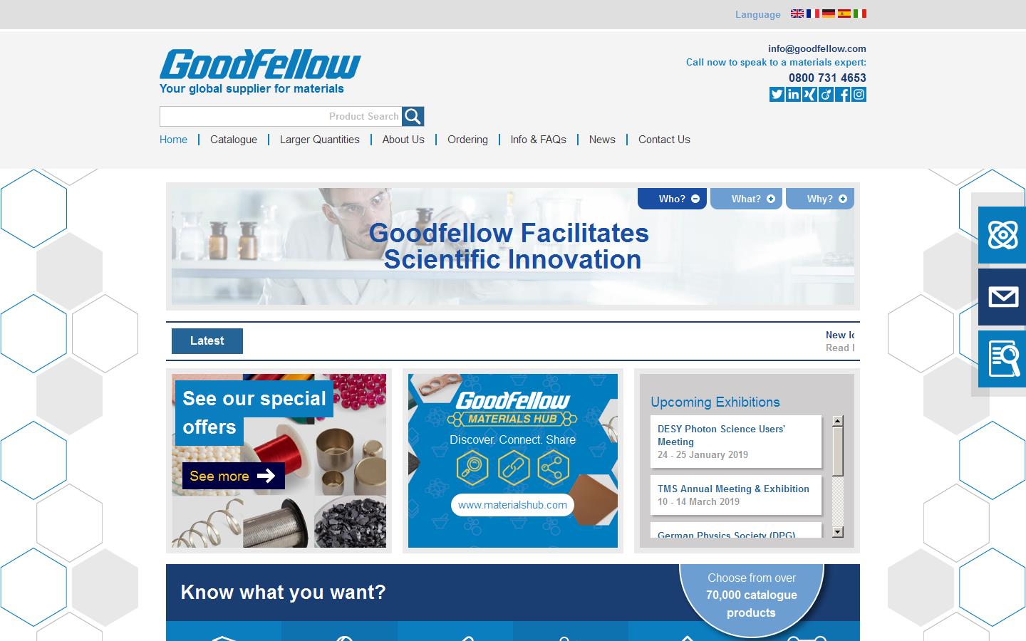Goodfellow Cambridge Ltd Website