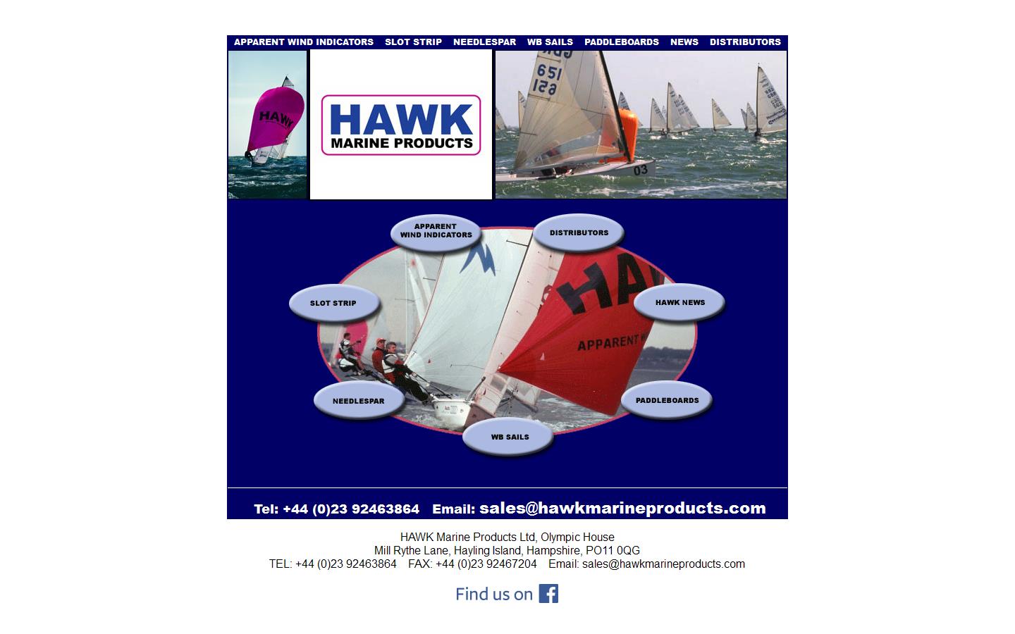 Hawk Marine Products Website