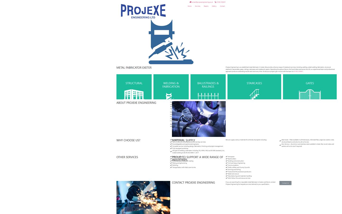 Projexe Engineering Website