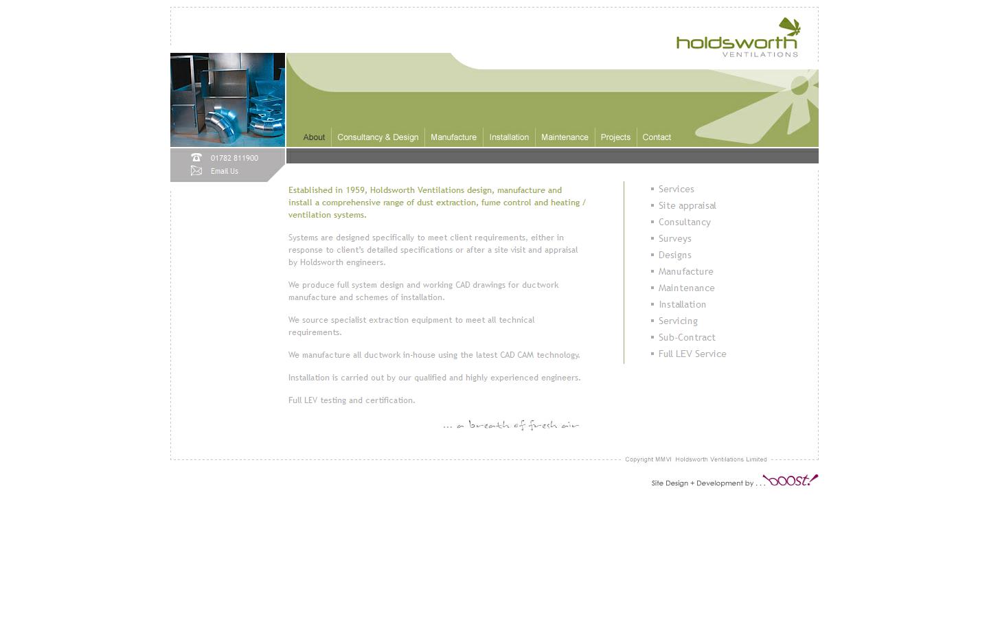 Holdsworth Ventilations Website