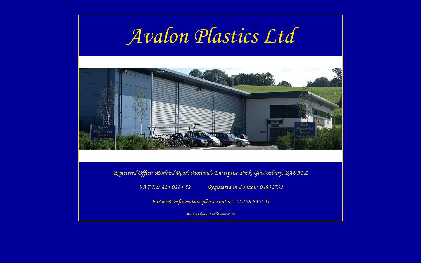 Avalon Plastics Ltd Website