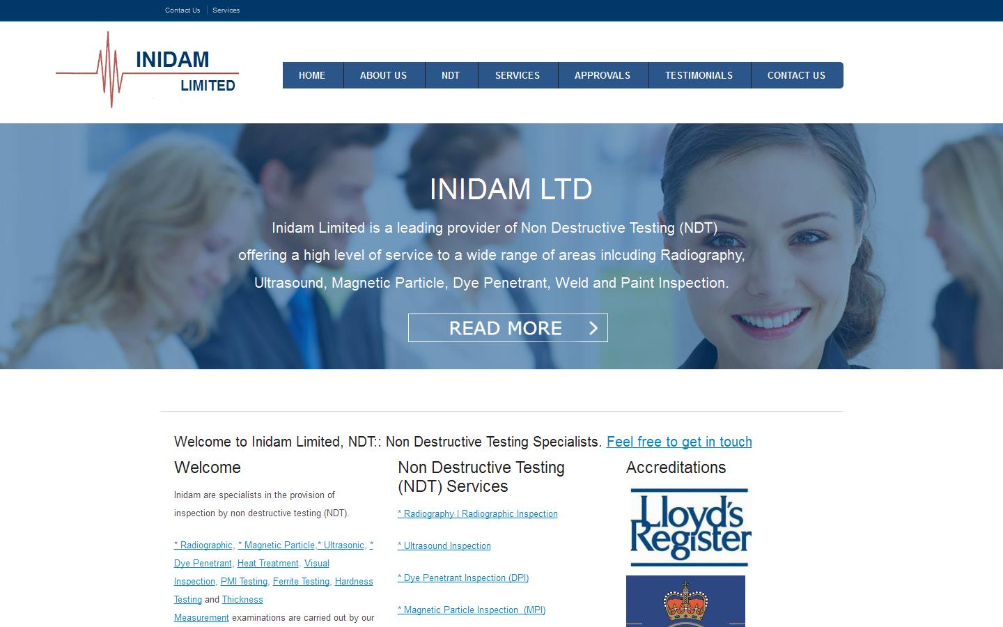 Inidam Ltd Website