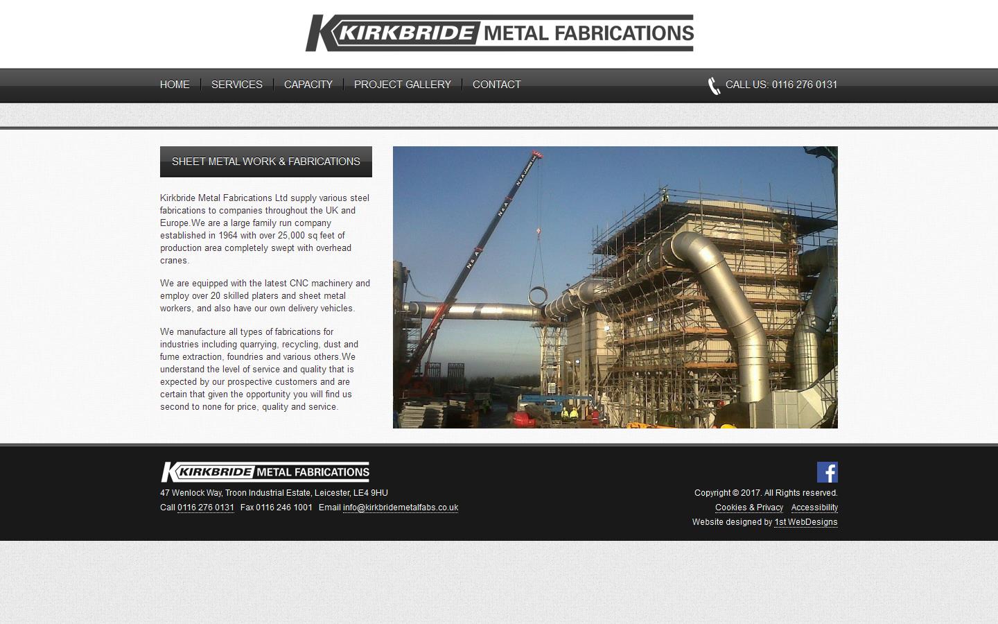 Kirkbride Metal Fabrications Website