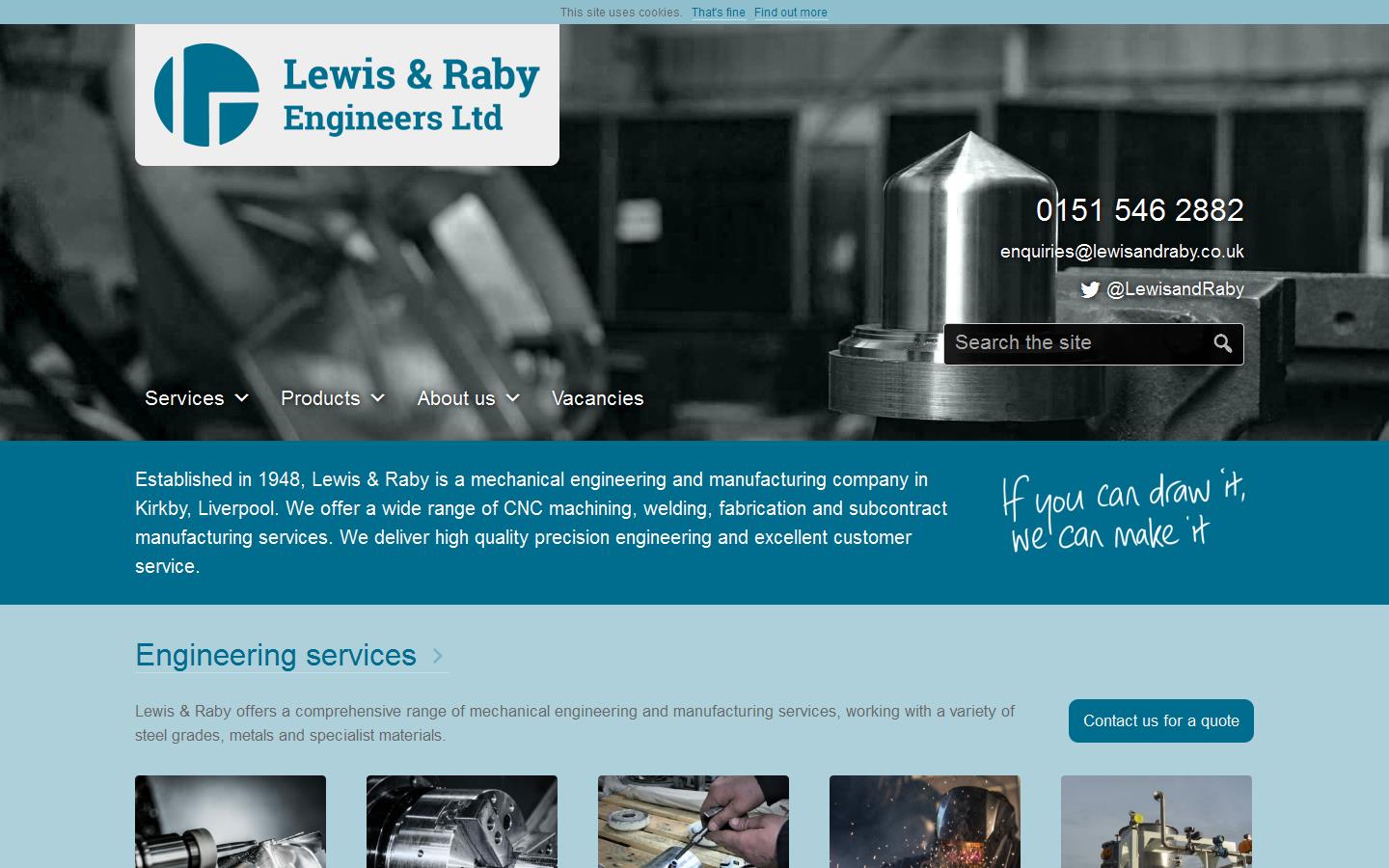 Lewis & Raby Engineers Ltd Website