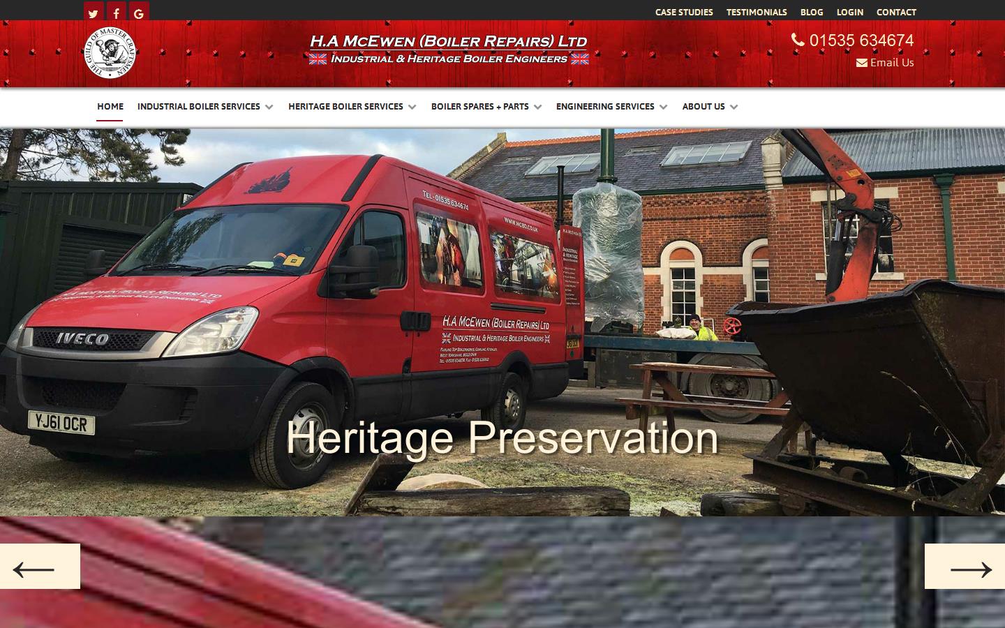 H A McEwen Boiler Repairs Ltd Website