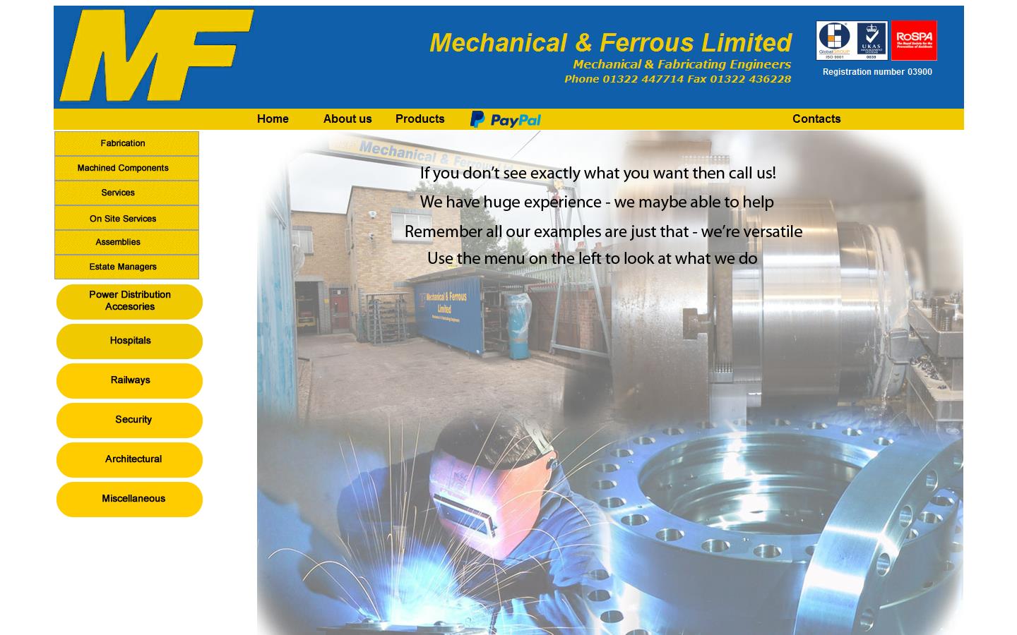Mechanical & Ferrous Ltd Website