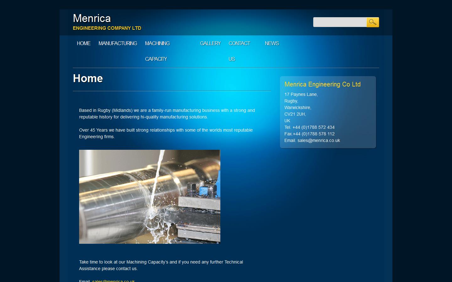Menrica Engineering Company Ltd Website