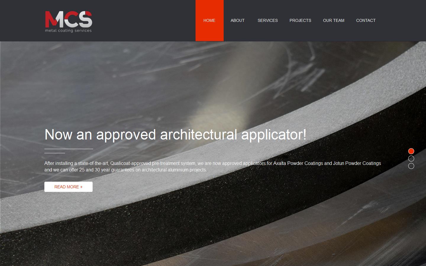 Metal Coating Services Website