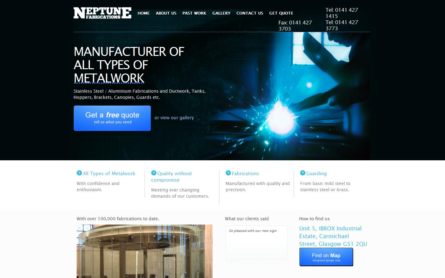 Neptune Fabrications S P Ltd Website