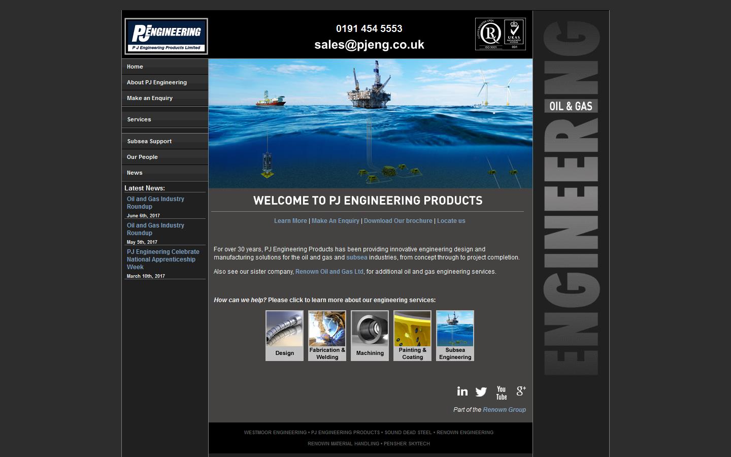 P J Engineering Products Ltd Website