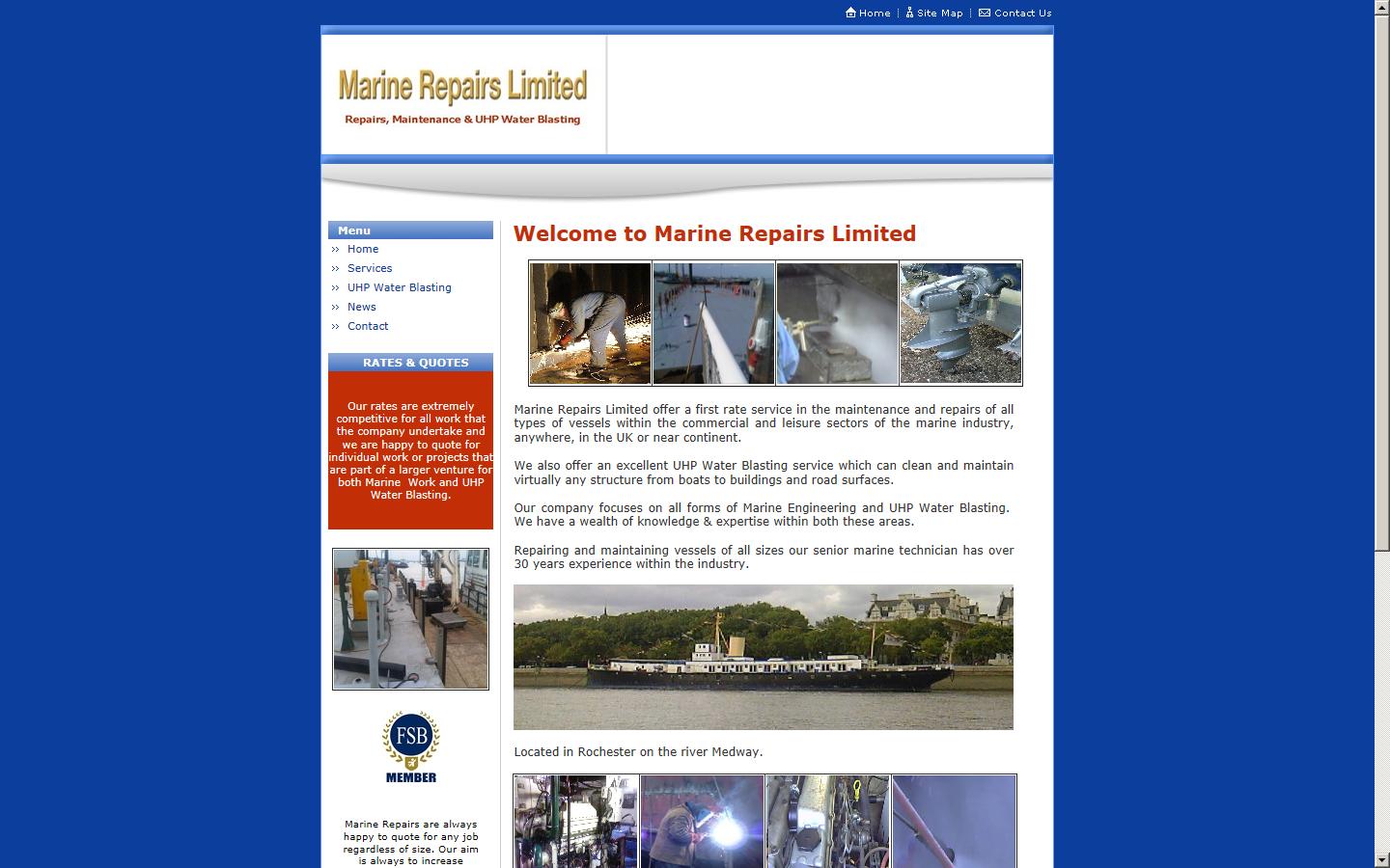 Marine Repairs Limited Website