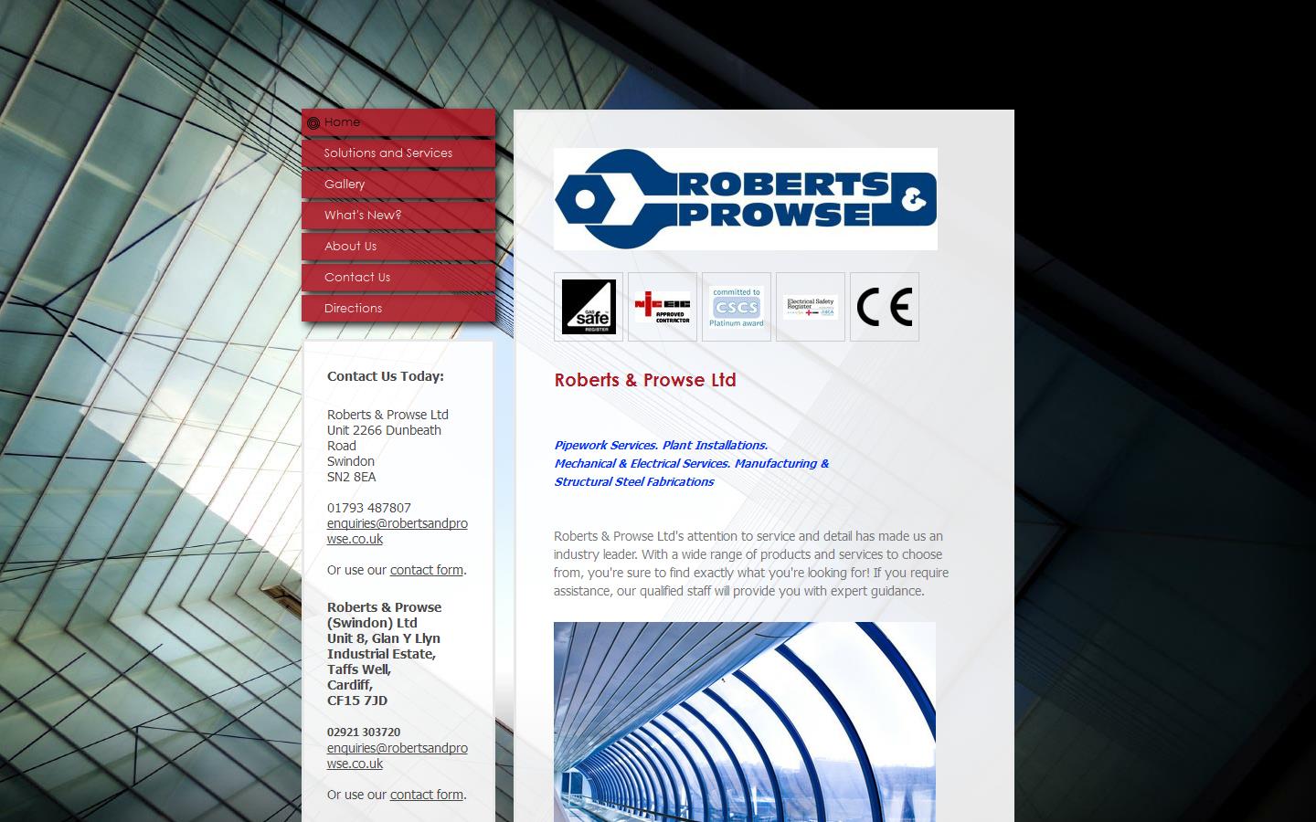 Roberts & Prowse Swindon Ltd Website