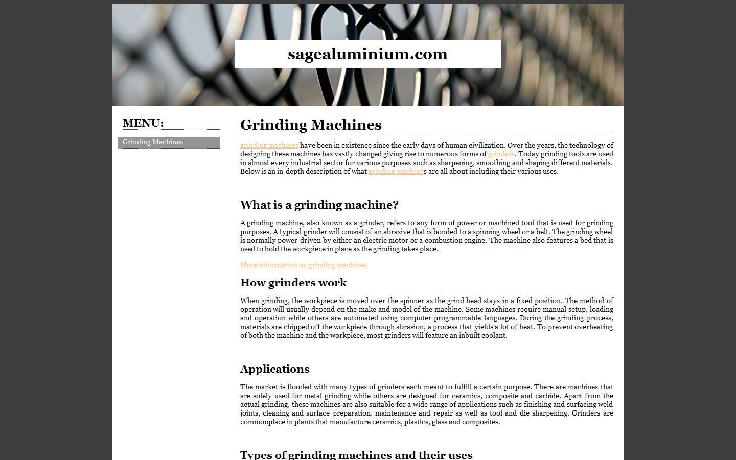 Sage Aluminium Products Ltd Website