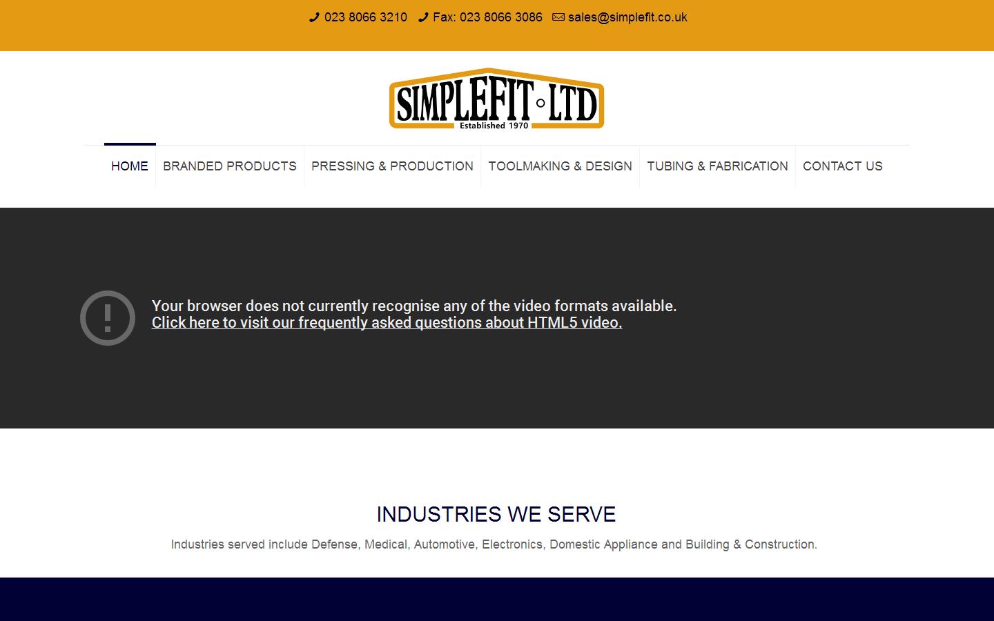 Simplefit Ltd Website