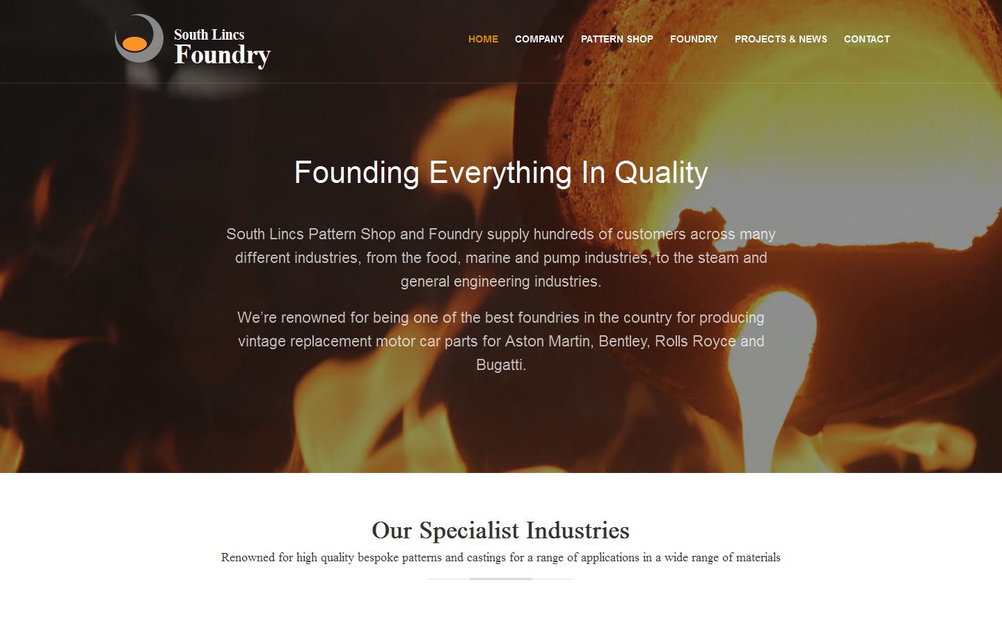 South Lincs Foundry Website