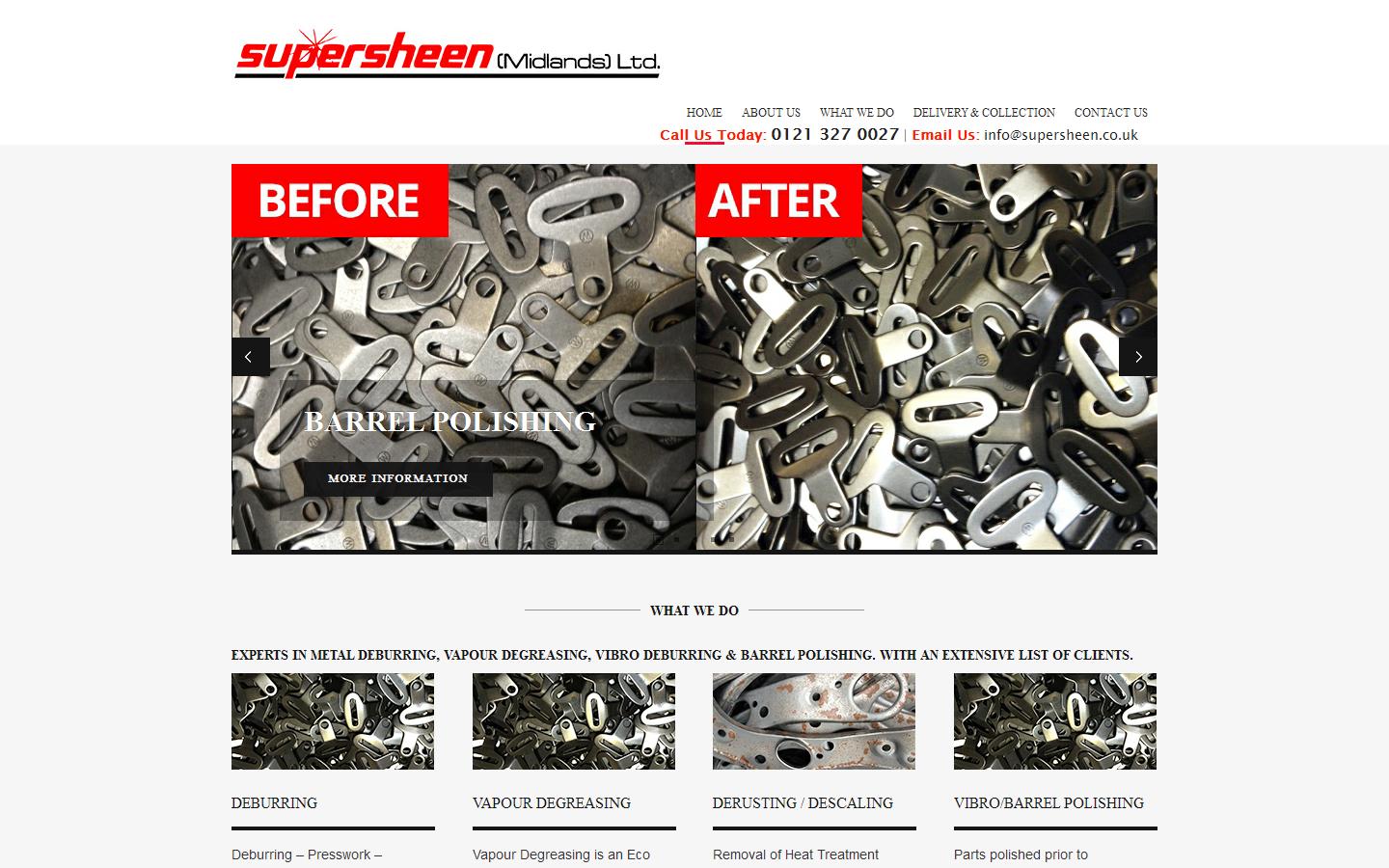 Supersheen Midlands Ltd Website