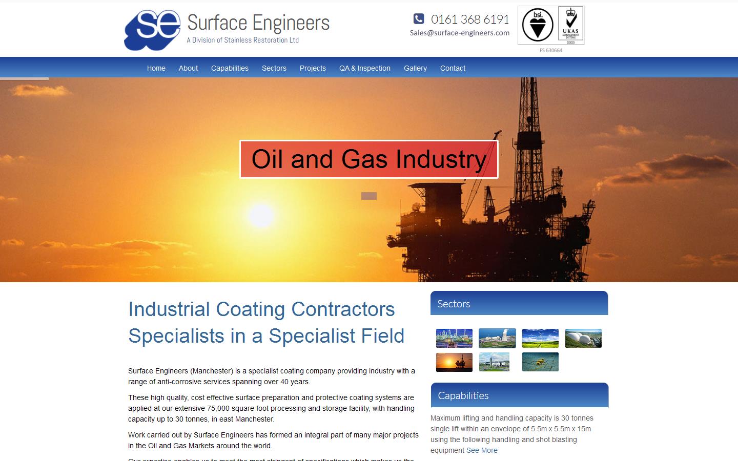 Surface Engineers Manchester Ltd Website