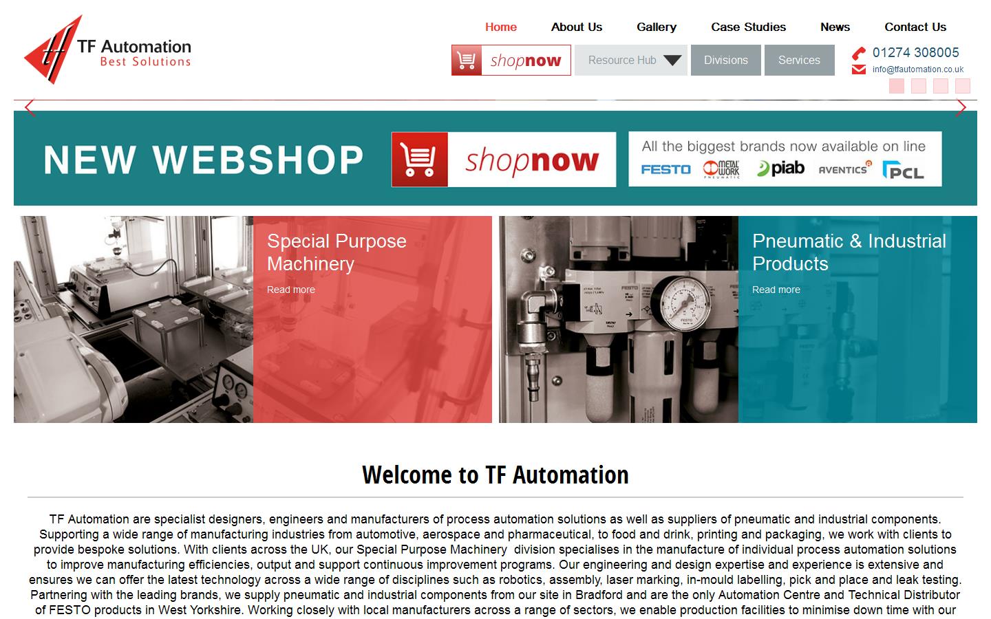 T F Automation Website