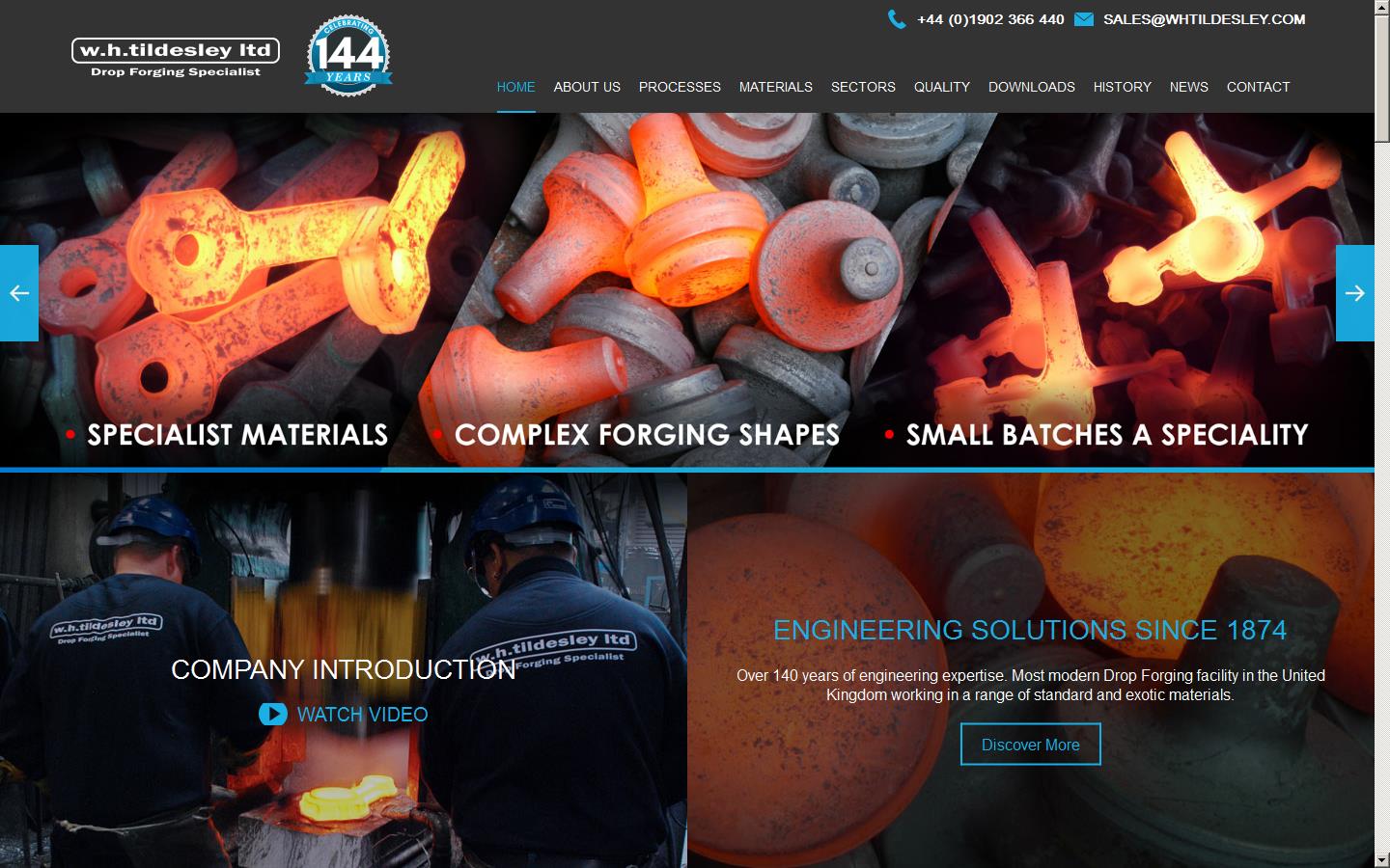 W H Tildesley Ltd Website