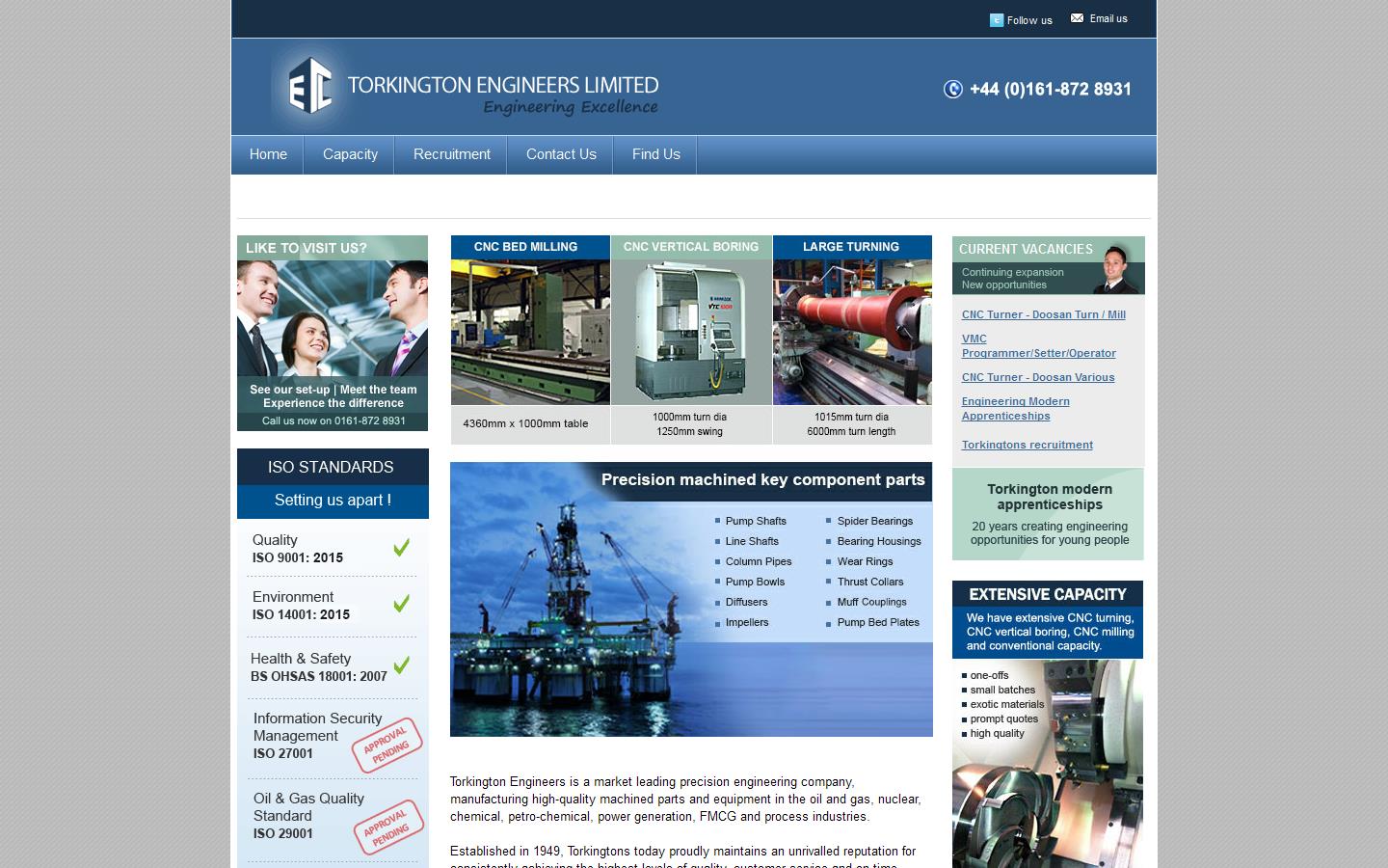Torkington Engineers Ltd Website