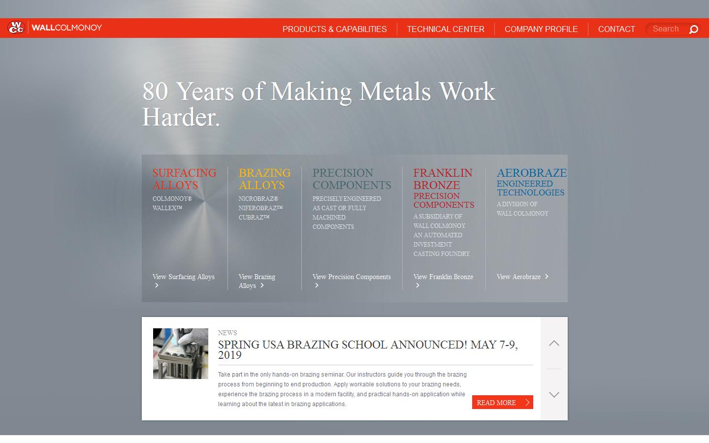 Wall Colmonoy Ltd Website