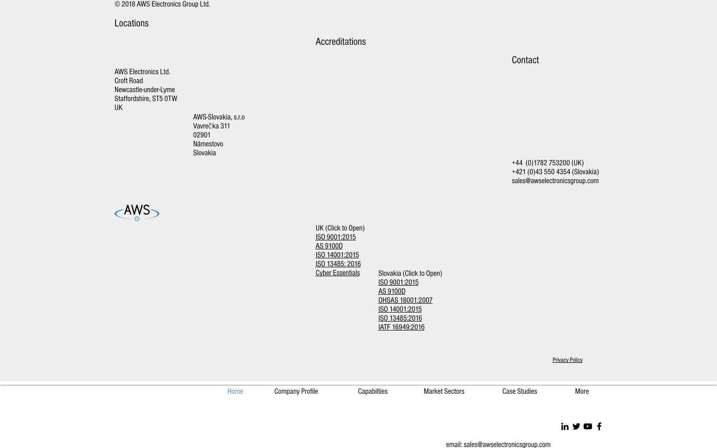 A W S Electronics Ltd Website