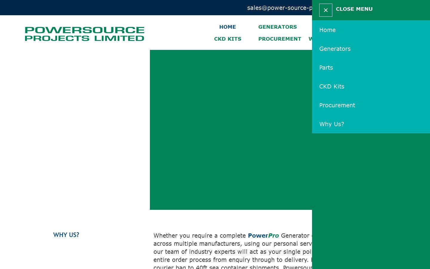 Powersource Projects Ltd Website